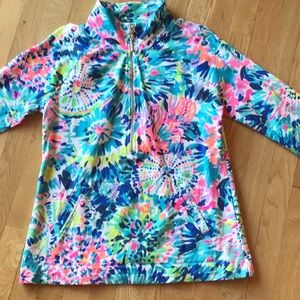 Lily Pulitzer raglan sleeve popover EUC medium